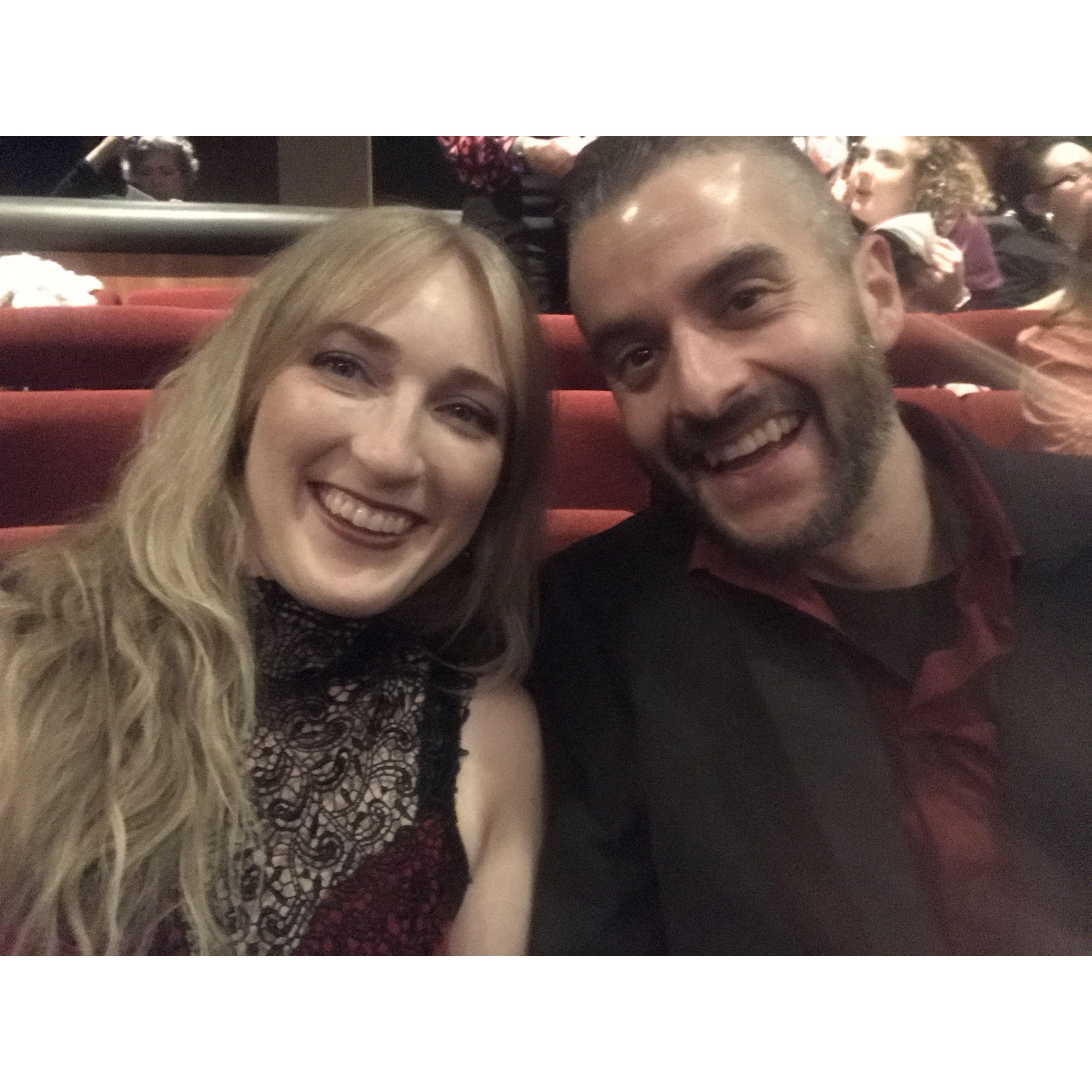 Chris' first ballet. Dracula, DCPA, October 14, 2022.