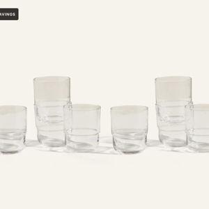 Our Place Short Night + Day Glasses, Set of 8, Clear