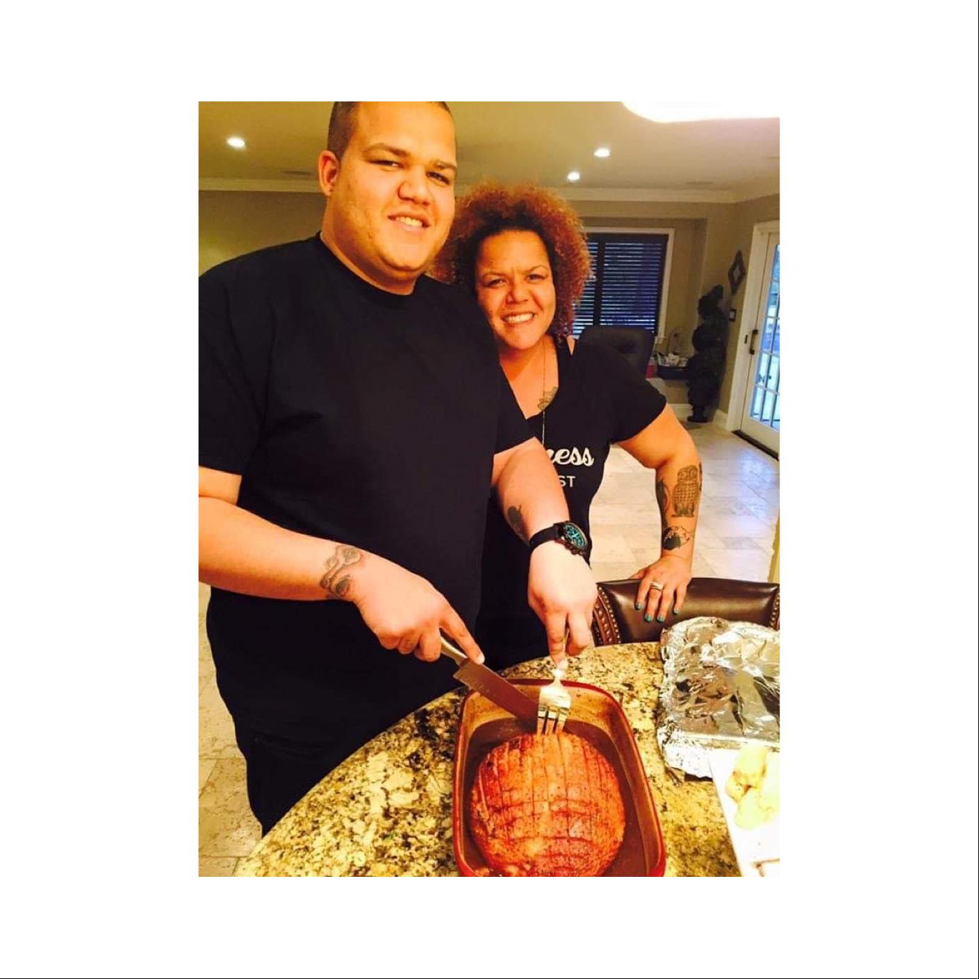 Yedda showing her baby brother how to cook the real deal.