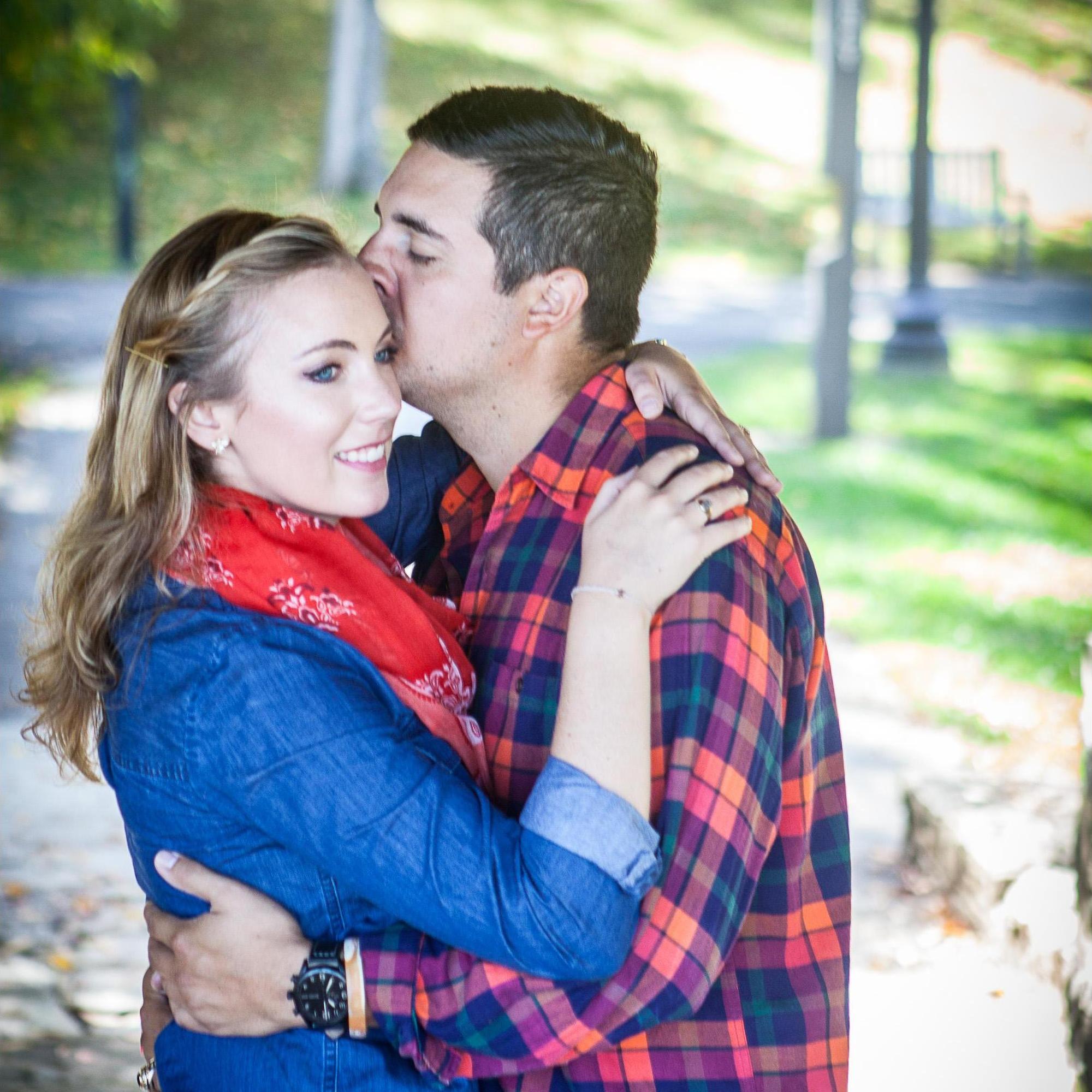 Engagement photo shoot at Virginia Tech