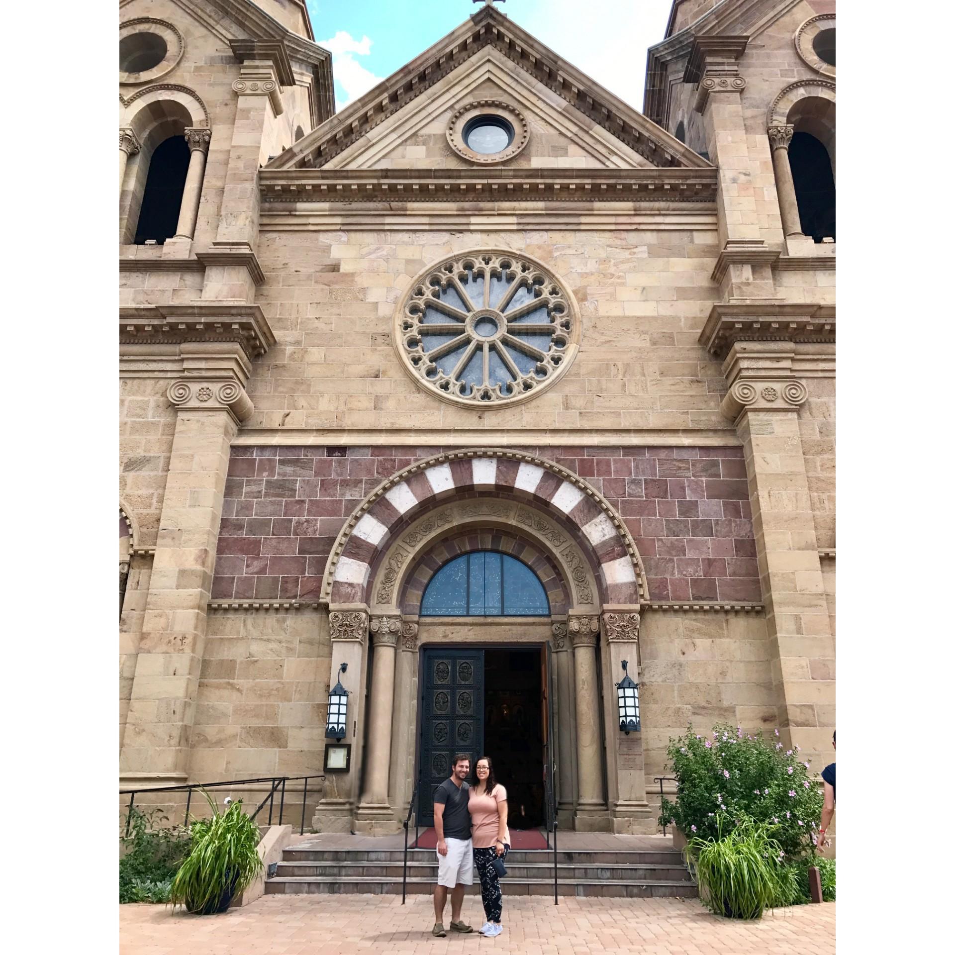 We prayed at the beautiful St. Francis Cathedral before Greg asked me to be his girlfriend!