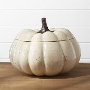 Wilder Pumpkin Serving Bowl with Lid