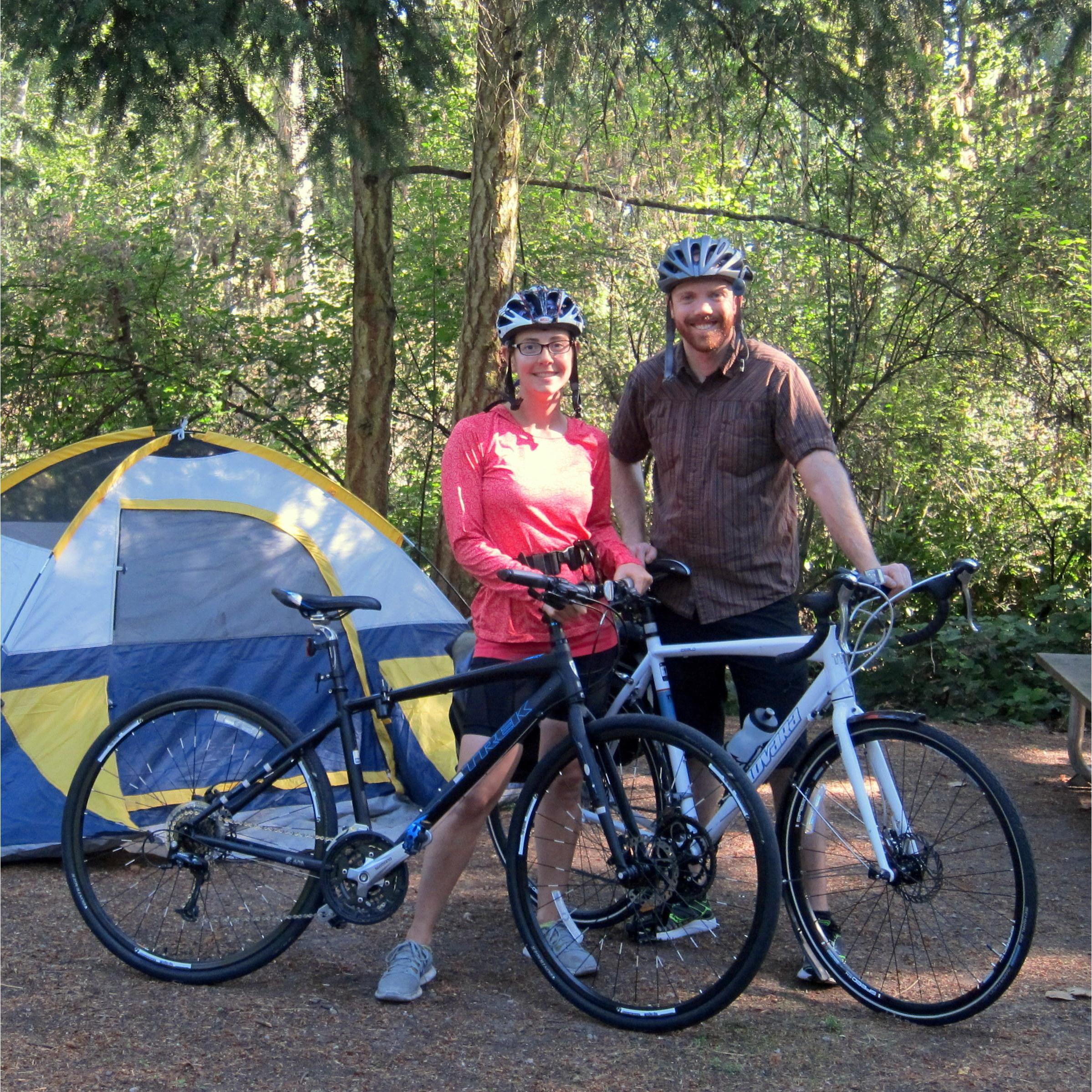 Bike hiking on Lopez Island.