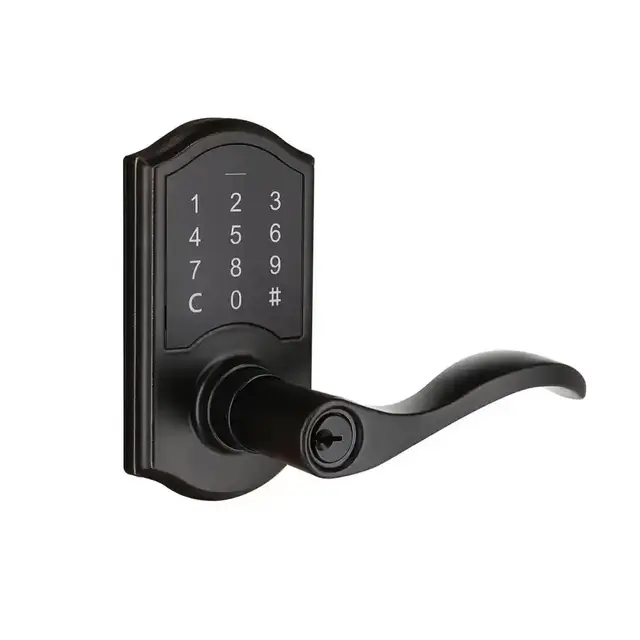 Castle Aged Bronze Electronic Touchpad Door Lever