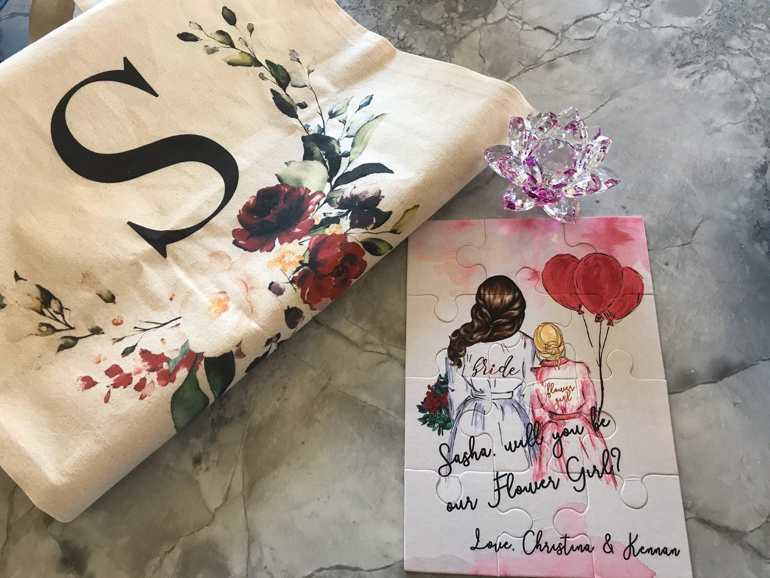 For our flower girl, Sasha