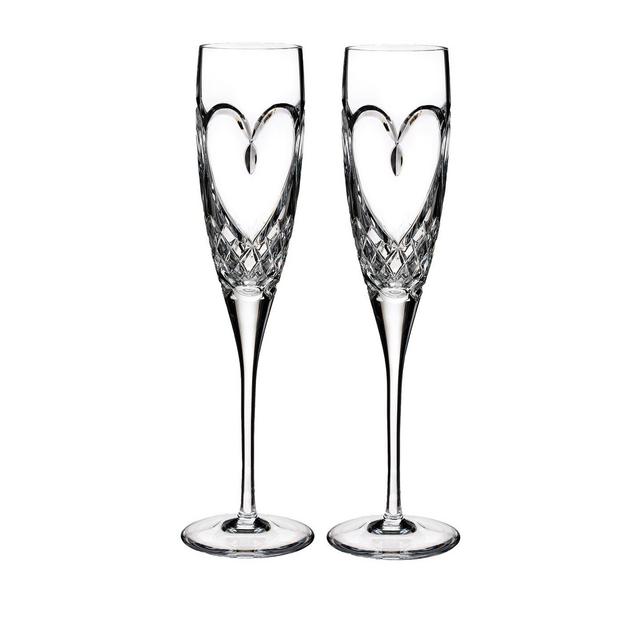 Waterford Love True Love Flute, Pair