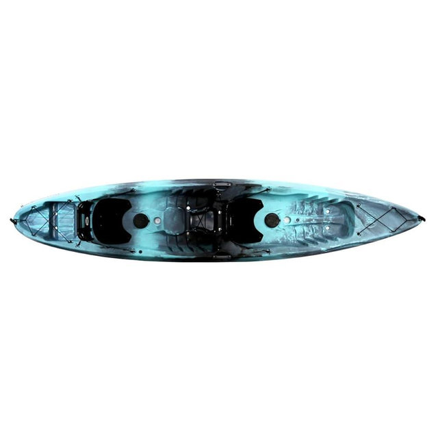 Perception Tribe 13.5 Sit on Top Tandem Kayak for All-Around Fun Large Rear Storage with Tie Downs