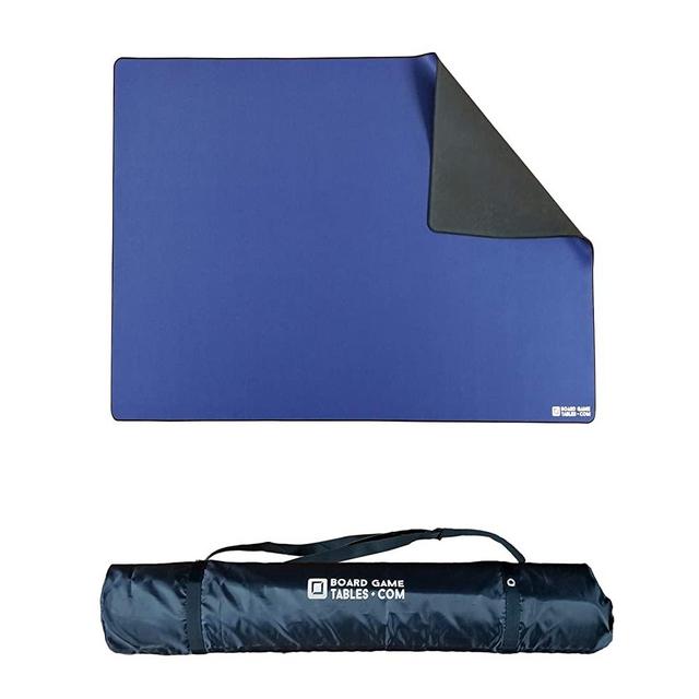 Board Game Playmat [5' x 3'/Thick Super Cushioned/Stitched Edge/Water Resistant/Blue] with Carrying Case - for Tabletop Board Games, Card Games, RPG Games