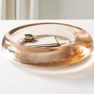 Bangle Dirty Rose Glass Decorative Bowl