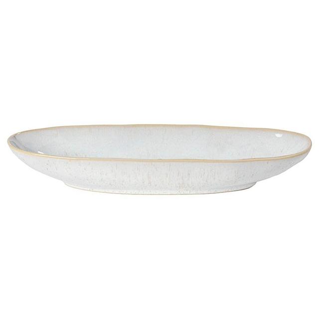 Casafina Eivissa Collection Stoneware Ceramic Oval Platter 13", Sand Beige