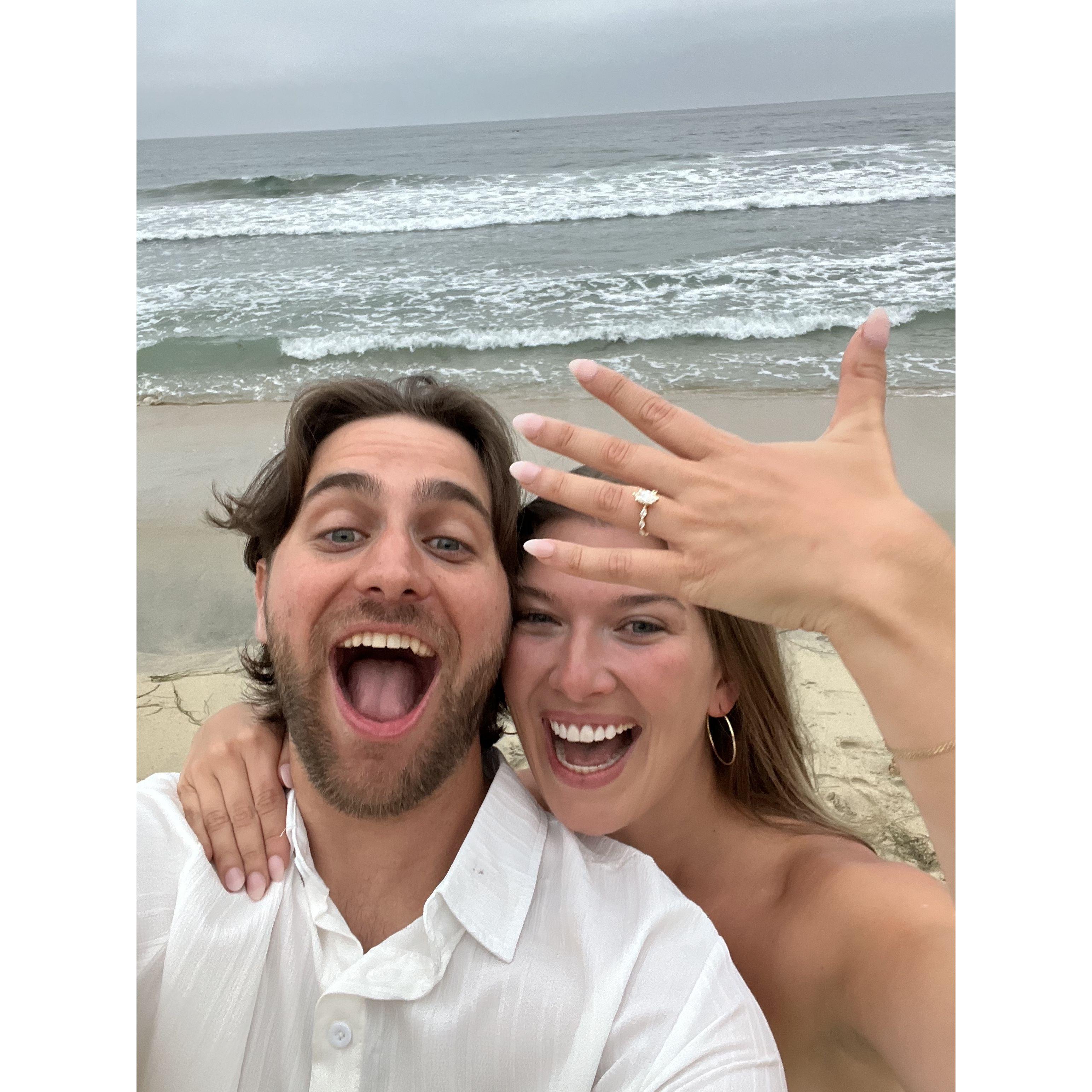 Excitement right after getting engaged!