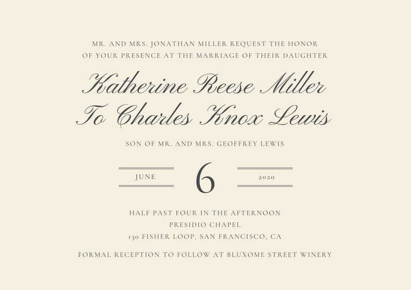 Abbey Landscape | Ivory | Zola Wedding Invitations
