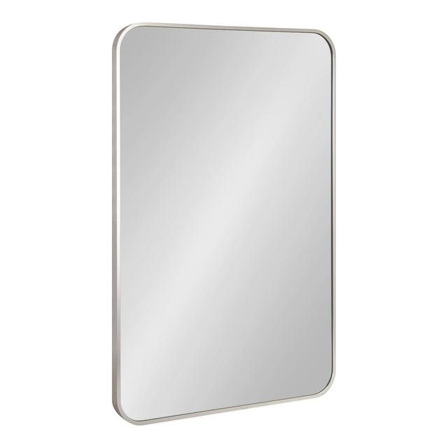 Kate and Laurel Zayda Radius Rectangle Framed Wall Mirror, 20x30, Silver