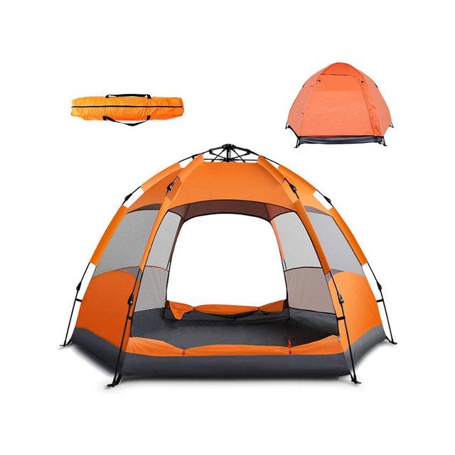 GlareWheel Instant Pop Up Tent 4 Person Orange