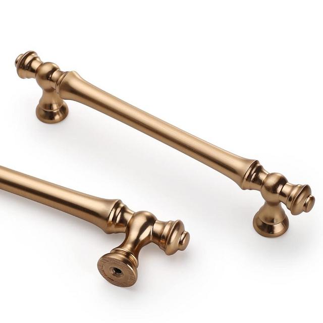 Asidrama 10 Pack 5 Inch(128mm) Champagne Bronze Kitchen Cabinet Handles,Brushed Brass Cabinet Pulls Kitchen Cabinet Hardware for Cupboard Gold Drawer Pulls