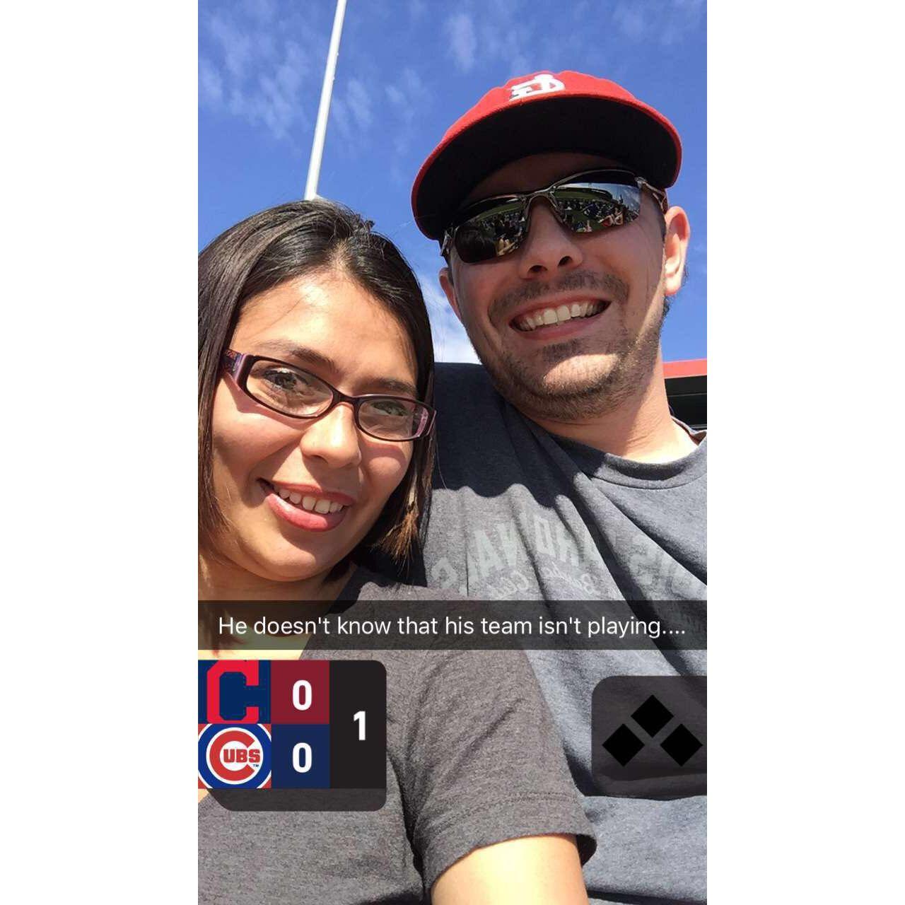 Our first baseball game together
