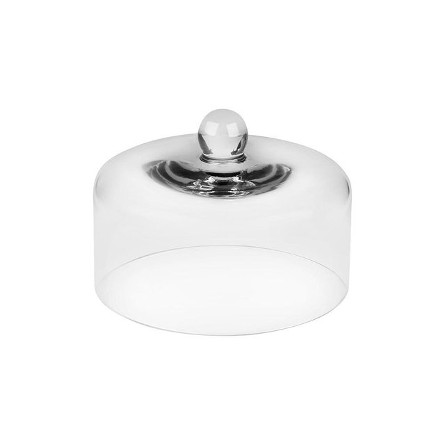 twakutwaku Handmade Sturdy Glass Cake Dome, Cake Cover Lid, Cake Stand Topper, Glass Dome Cloche, Glasss Cloche (clear, 8"x5.5")