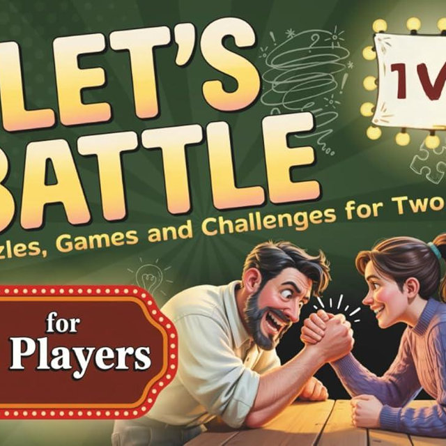 Activity Book for Two Players – Let’s Battle | Interactive Puzzles, Games & Challenges for Two | Great Gift Idea