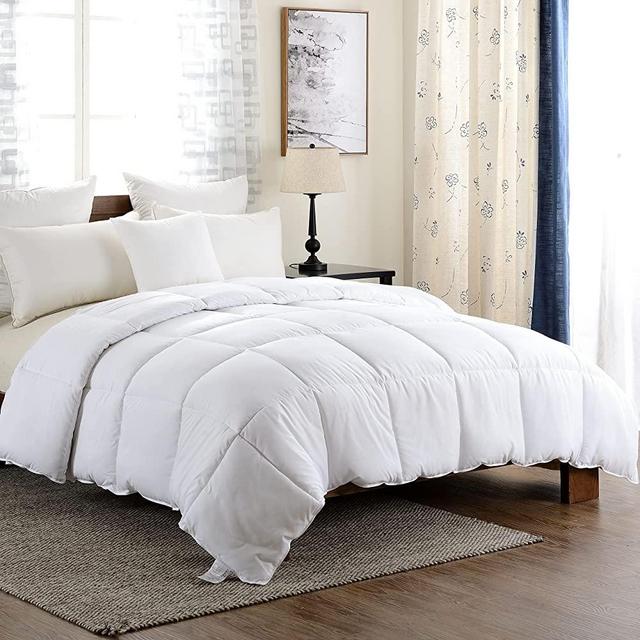 Cheer Collection Luxurious Duvet Insert - Super Plush Goose Down Alternative Queen Size White Comforter - 88" x 90"
