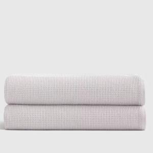Turkish Waffle Terry Bath Sheet (Set of 2) - Silver
