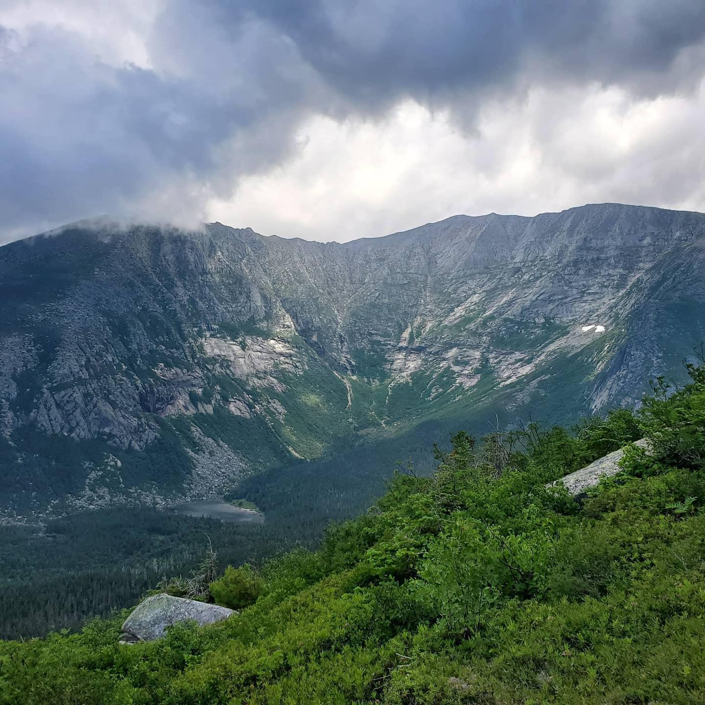 Our view of the ridgeline we just hiked from Hamlin peak on Mount Katahdin