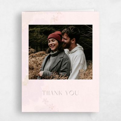Lightest Blush, Pink Wedding Thank You - Elidure Photo