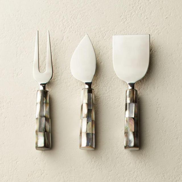 Viola Mother of Pearl Cheese Knives Set of 3