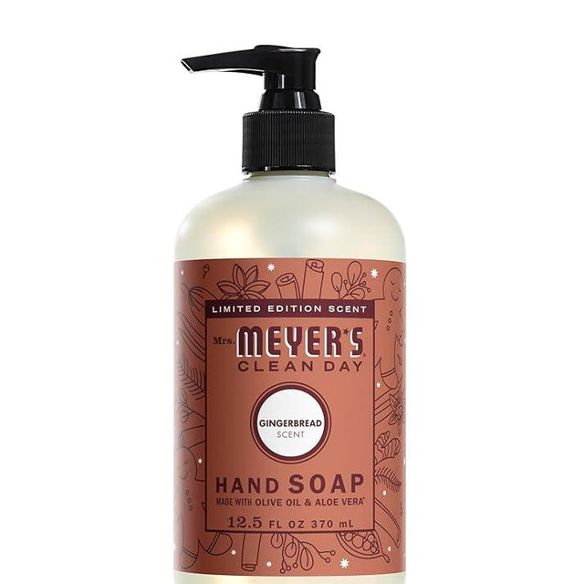 MRS. MEYER'S CLEAN DAY Liquid Hand Soap, Limited Edition Gingerbread Scent, 12.5 Ounce Bottle