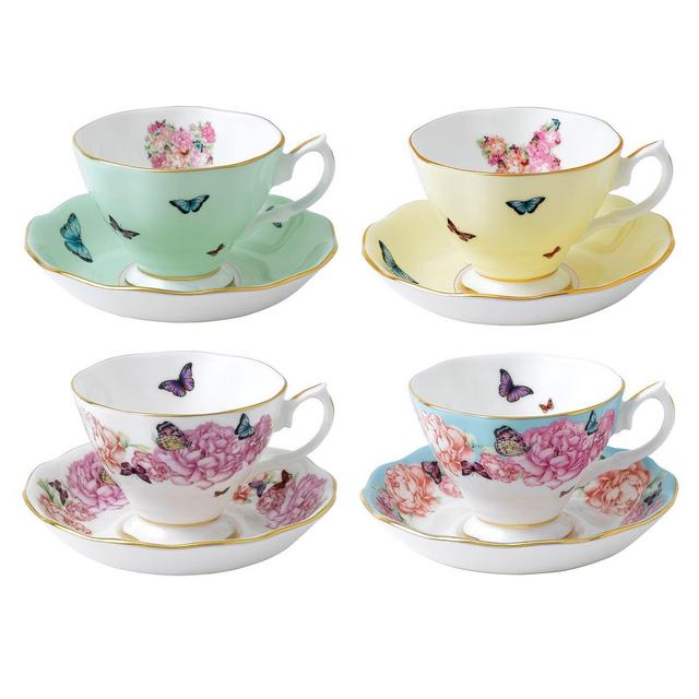 Royal Albert China Teacup & Saucer, Set of 4