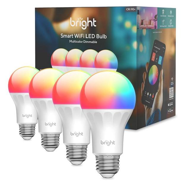 U-tec Smart Light Bulbs, 1100 Lumen, 90+CRI WiFi Mesh & Bluetooth Color Changing A19 Light Bulb, 16 Million DIY Colors RGB Light Bulbs, Compatible with Alexa, Google Assistant Home App, 4 Pack