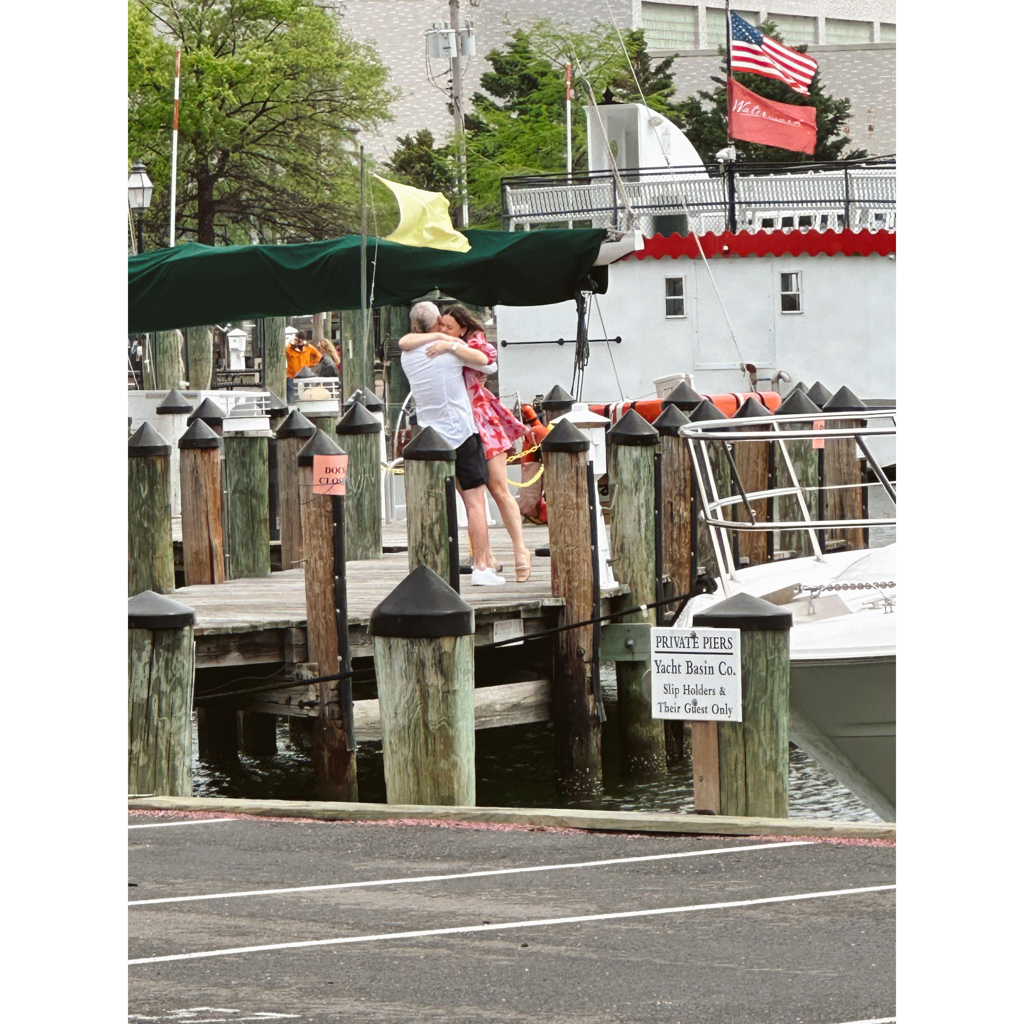 Right after our proposal - Annapolis, Maryland