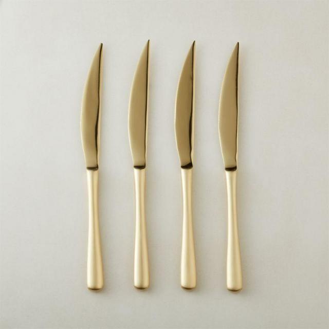 Sizzle Gold Steak Knives, Set of 4 [CB2]