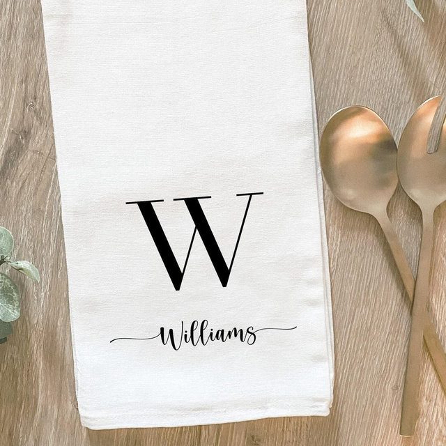 Last Name Tea Towel - Personalized Dish...