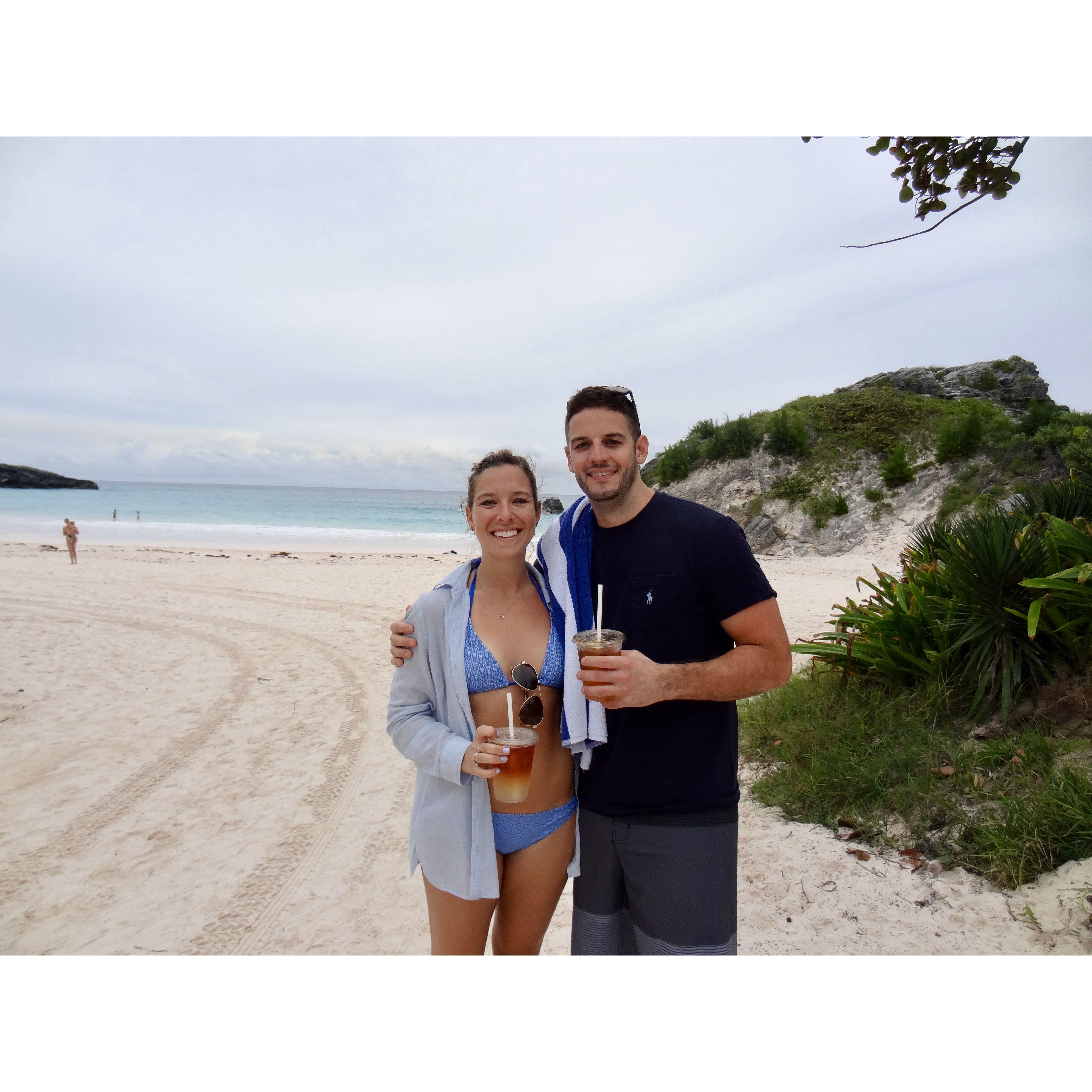 Our first trip to Bermuda! Dark & Stormys at Horseshoe Beach