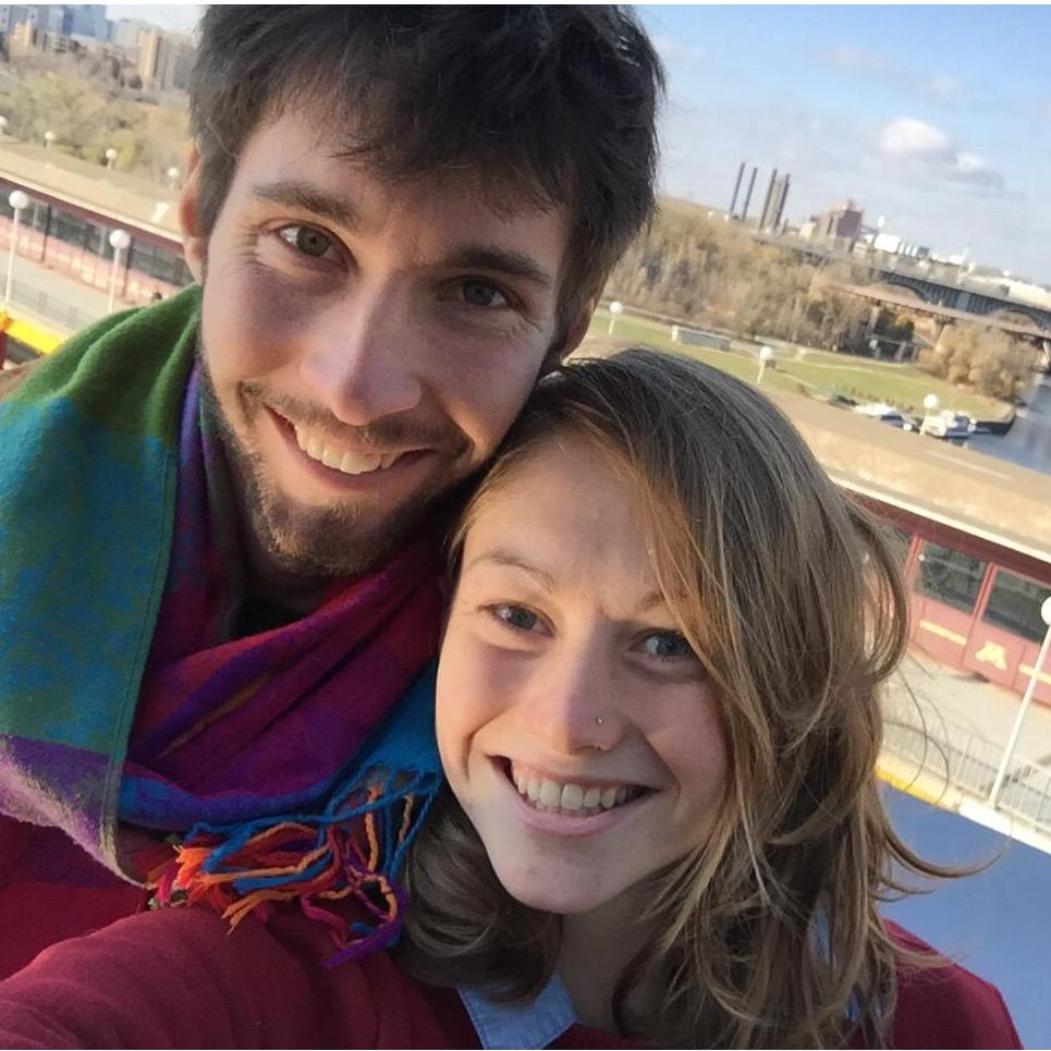 One of our earliest selfies, taken in 2015 in Minneapolis, MN