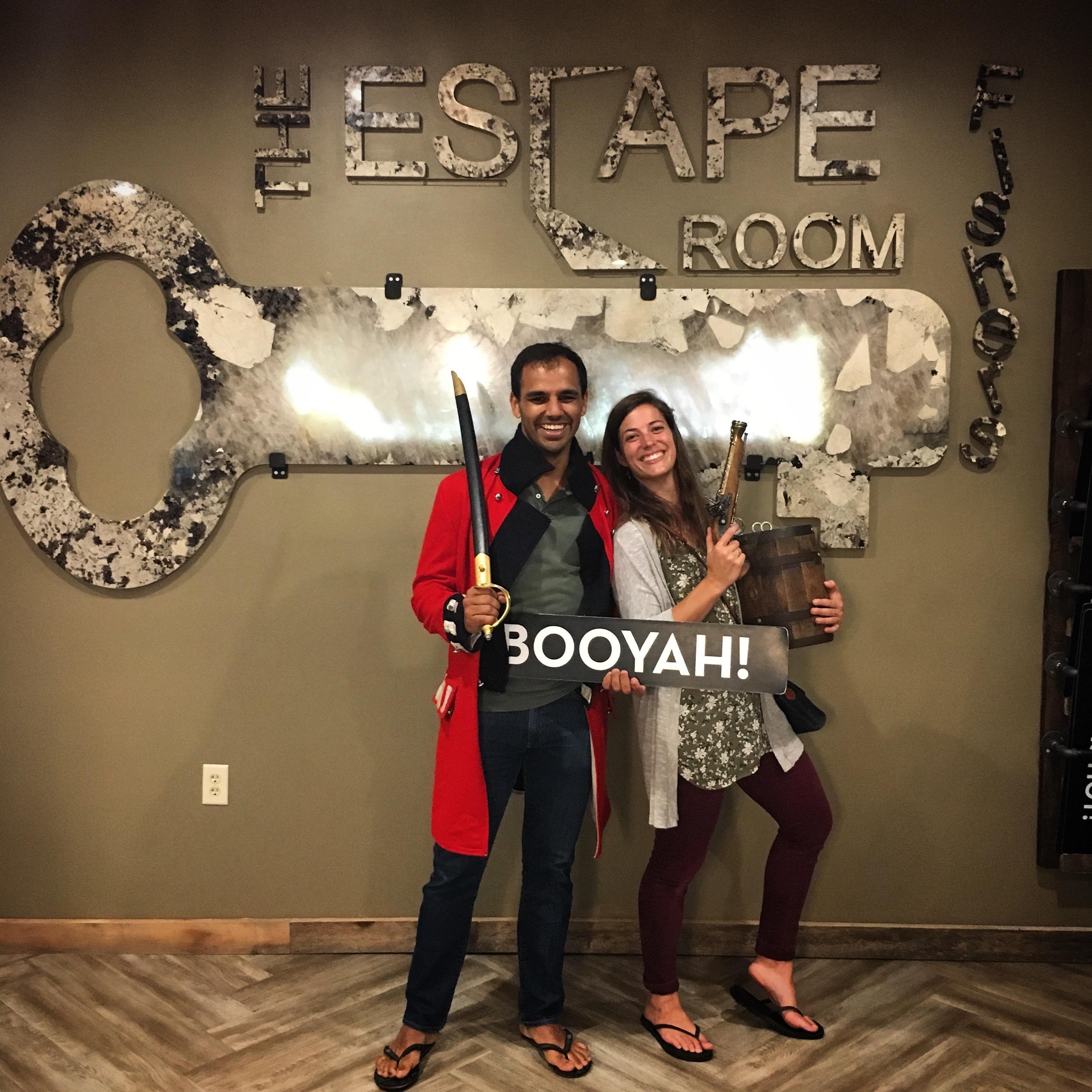 We're obsessed with escape rooms, and try to do one everywhere we go!