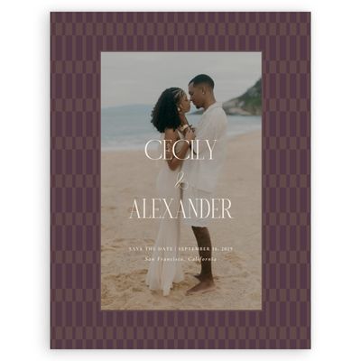 Dark Plum, Purple Wedding Digital Save the Date - Jody Photo