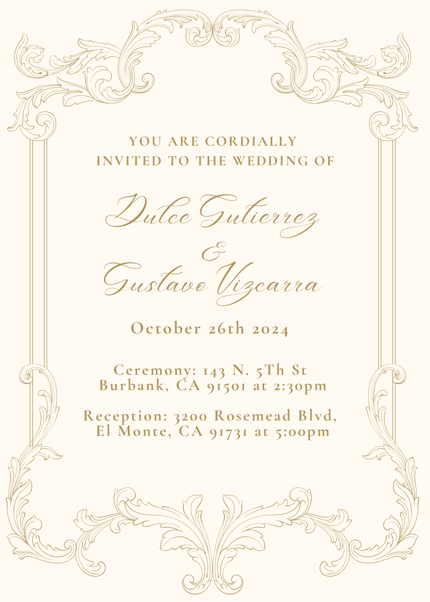 The Wedding Website of Dulce Gutierrez and Gustavo Vizcarra