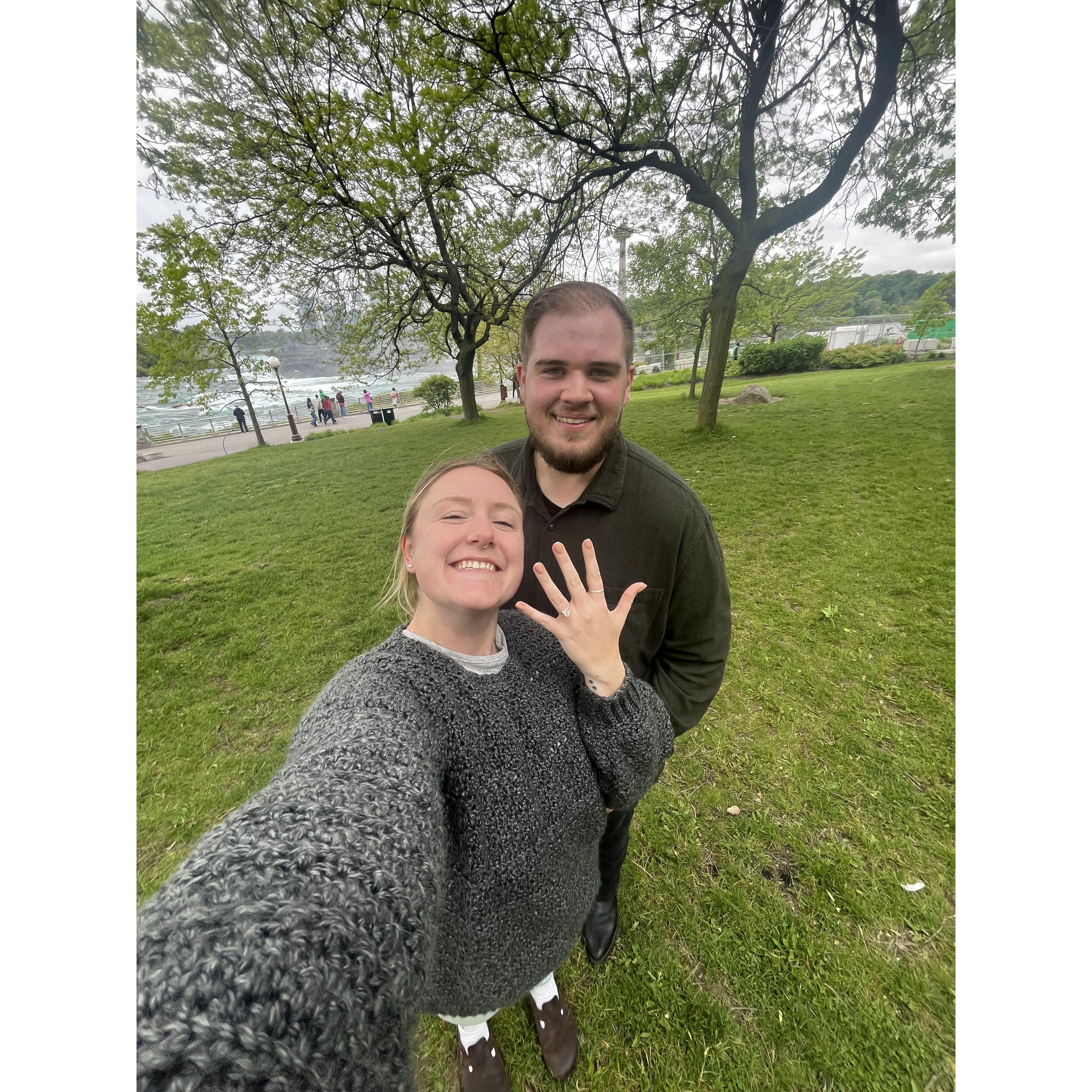 Good thing too, because on May 31, 2025, AJ made it official by asking for her hand in marriage while visiting Niagara Falls State Park.