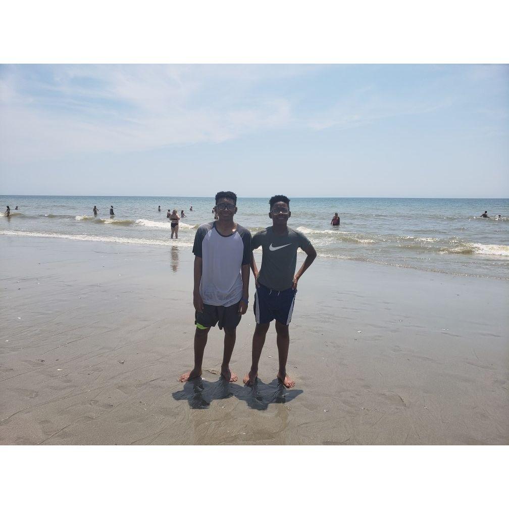 Nephew and son (Bryce and D.J)