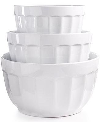 Set of 3 Fluted Melamine Bowls, Created for Macy's