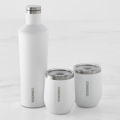 Corkcicle Insulated Small Beverage Canteen & Stemless Wine Glass Set