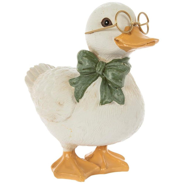 Hobby Lobby Animal Figurines with Glasses, Table Decor, Shelf Decor, Baby Shower Decor (Duck w/Glasses)
