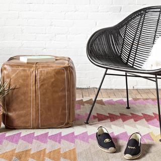 Ultra Leather Pouf