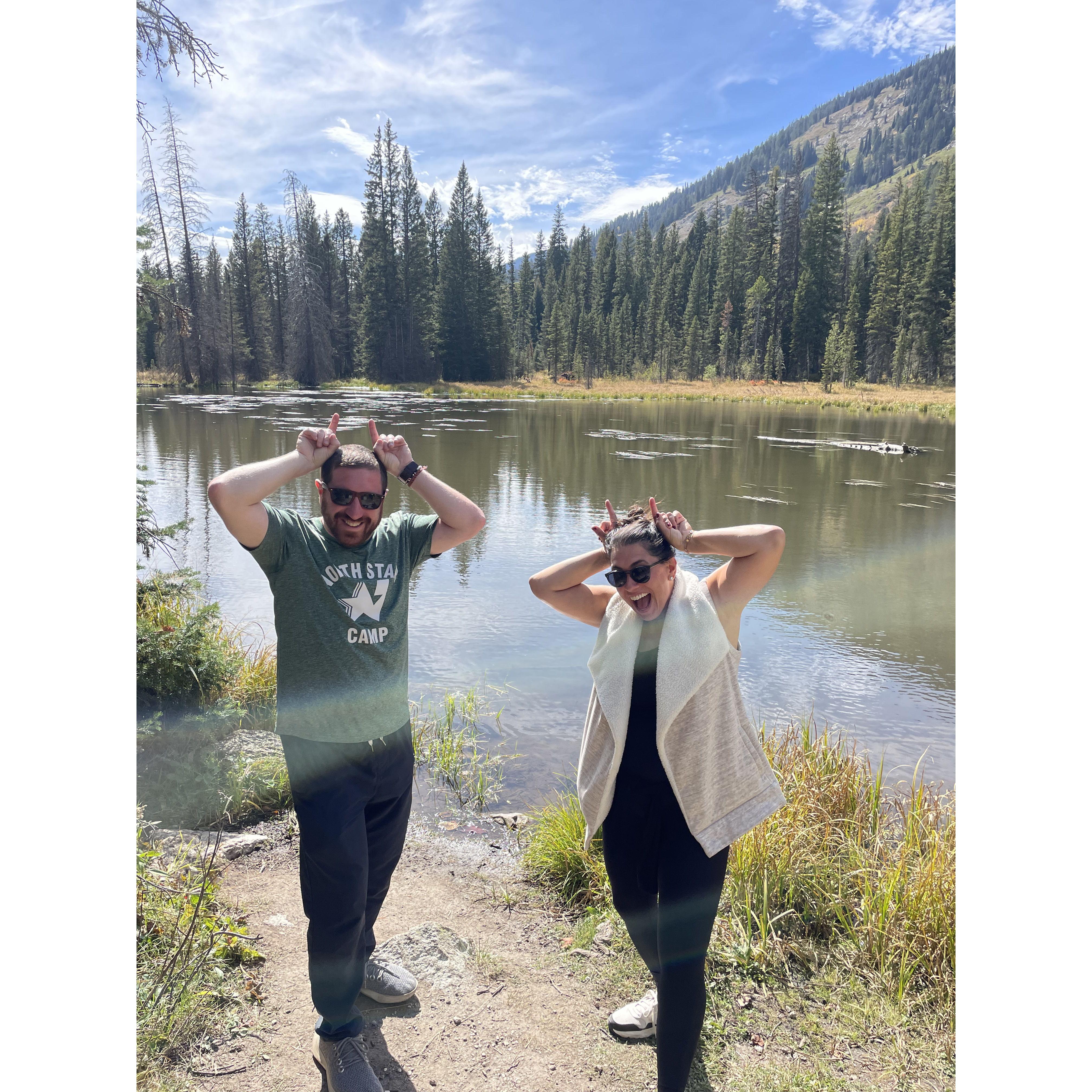 The one where we saw a moose family at Moose Lake in Grand Teton National Park