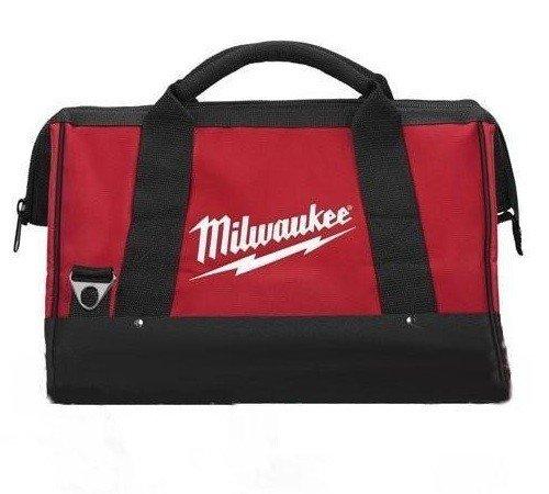 Milwaukee 17 Inch Heavy Duty Canvas Tool Bag with 6 Interior Pockets, Reinforced Bottom, and Strap Ring (Shoulder Strap Not Included)