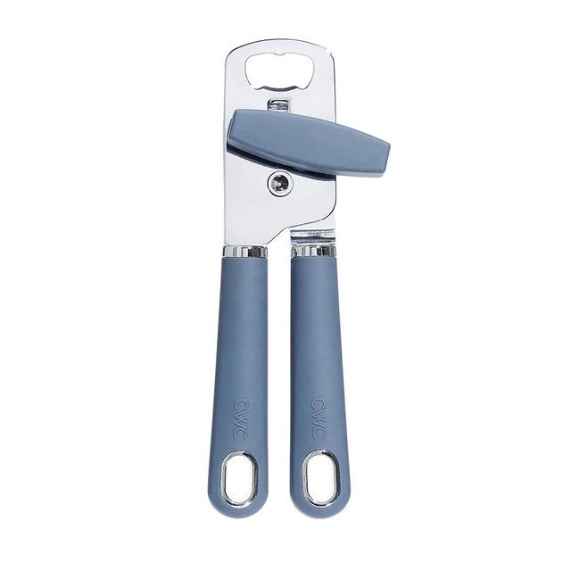 COOK WITH COLOR Manual Can Opener with Soft Grip Handles - Effortlessly Open Cans with Comfort and Precision (Blue)