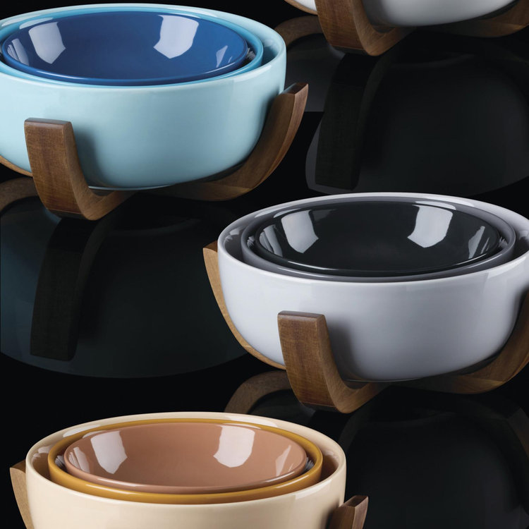 Oneida, 24 Seven Colors 4-Piece Nesting Bowl Set | Zola