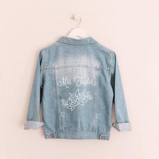 Personalized Floral Denim Jacket