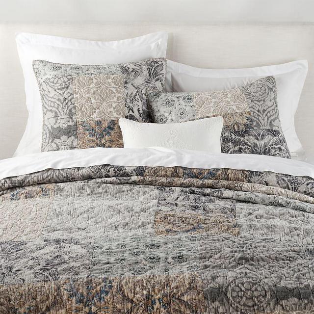 Tessa Patchwork Quilt, Full/Queen, Gray Multi